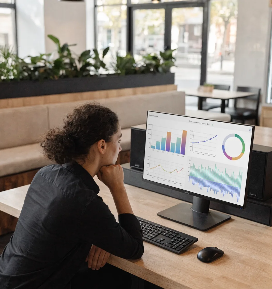 Cafe POS dashboard and analytics