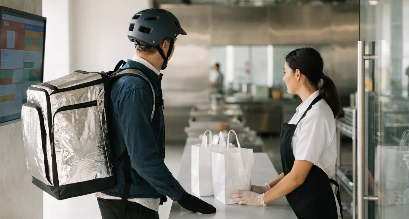 Cloud kitchen delivery dispatch and rider tracking