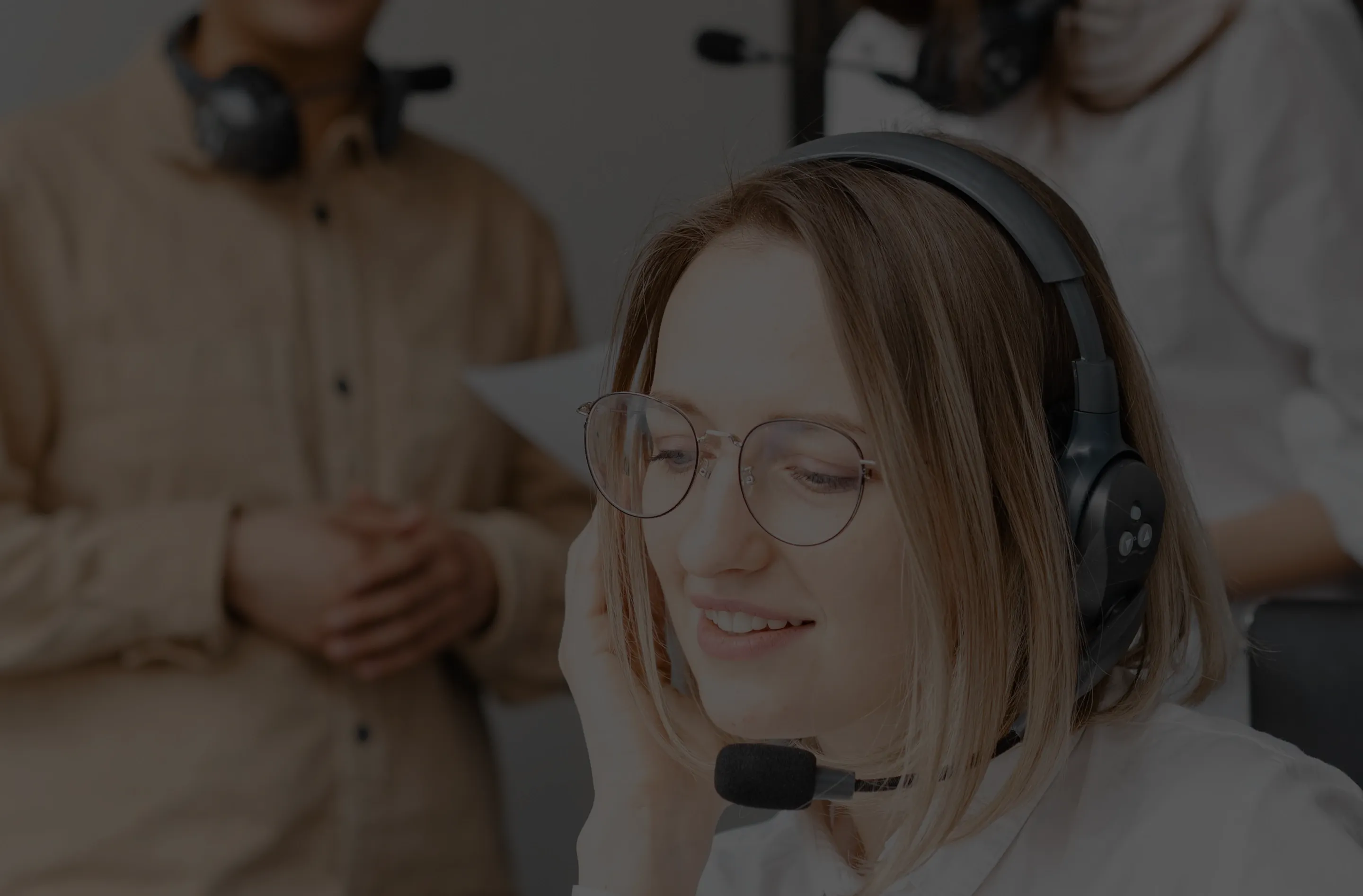 Support agent on headset assisting through the event season