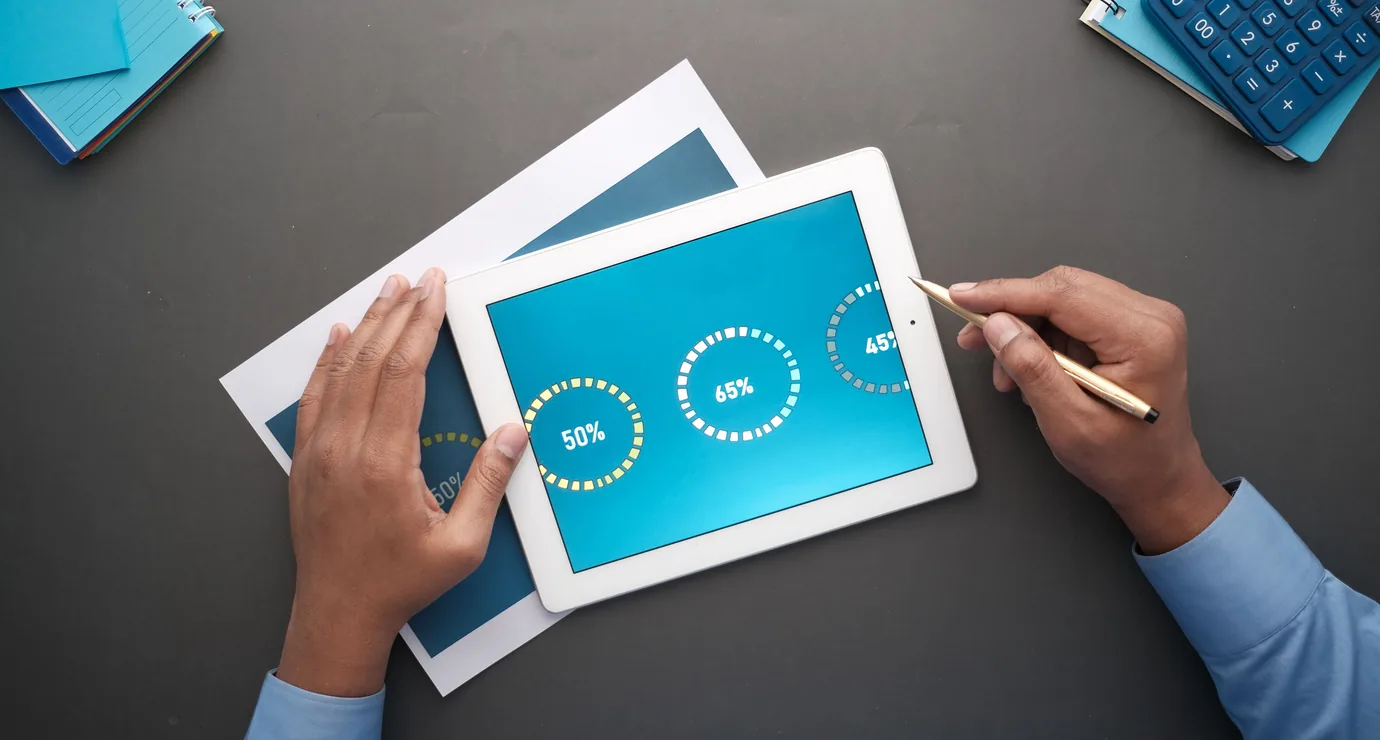 Agent reviewing booking performance on a tablet portal