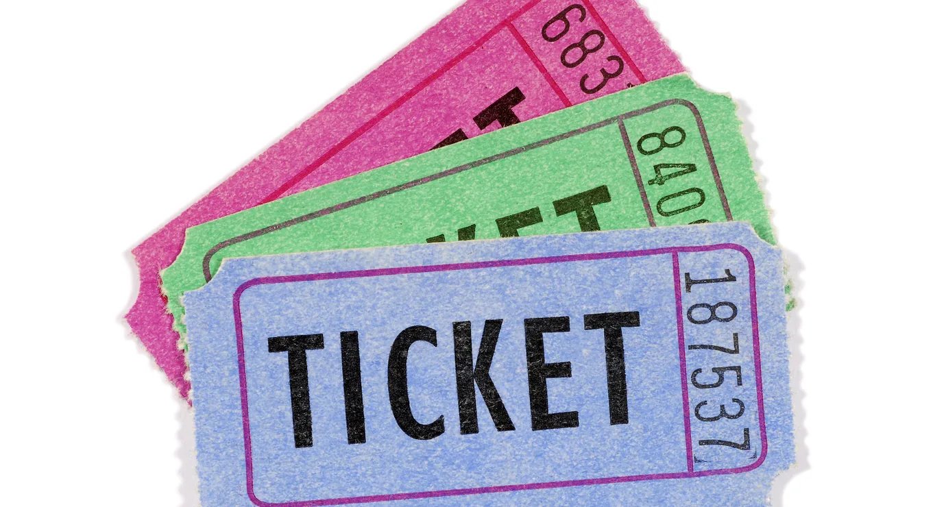 Price tags representing tiered ticket pricing