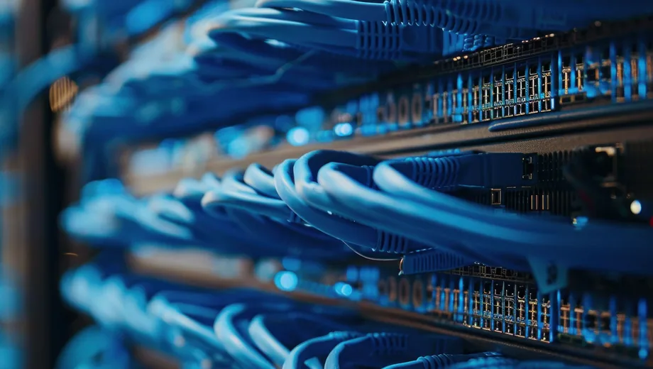 Network cables carrying streaming bandwidth in a server rack