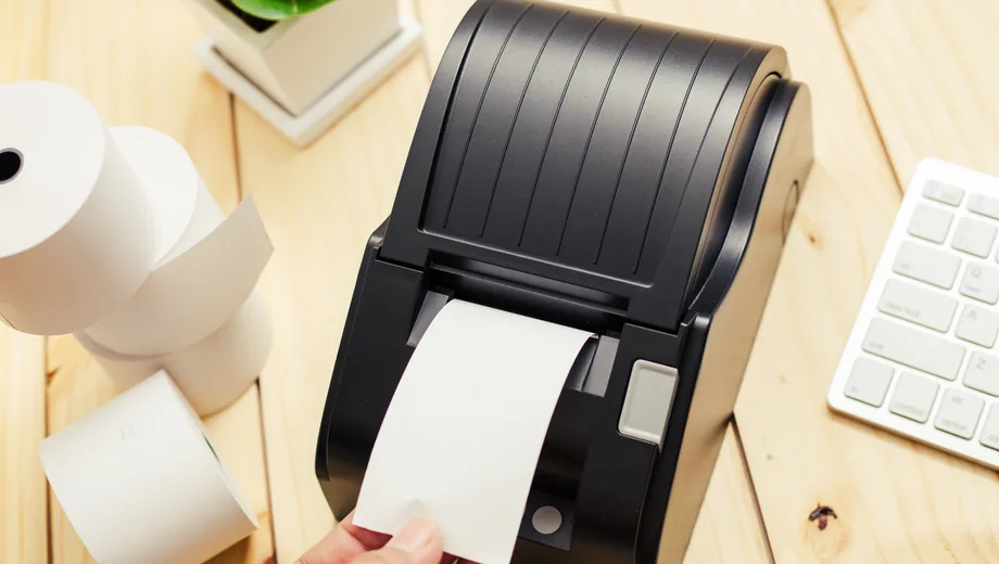 Label printer used for on-demand badge printing