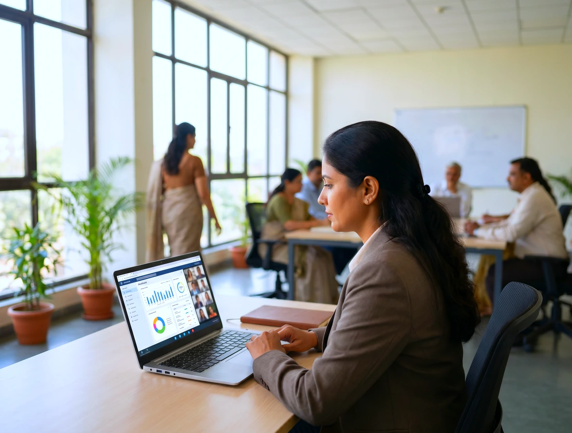 Webority School Management System dashboard