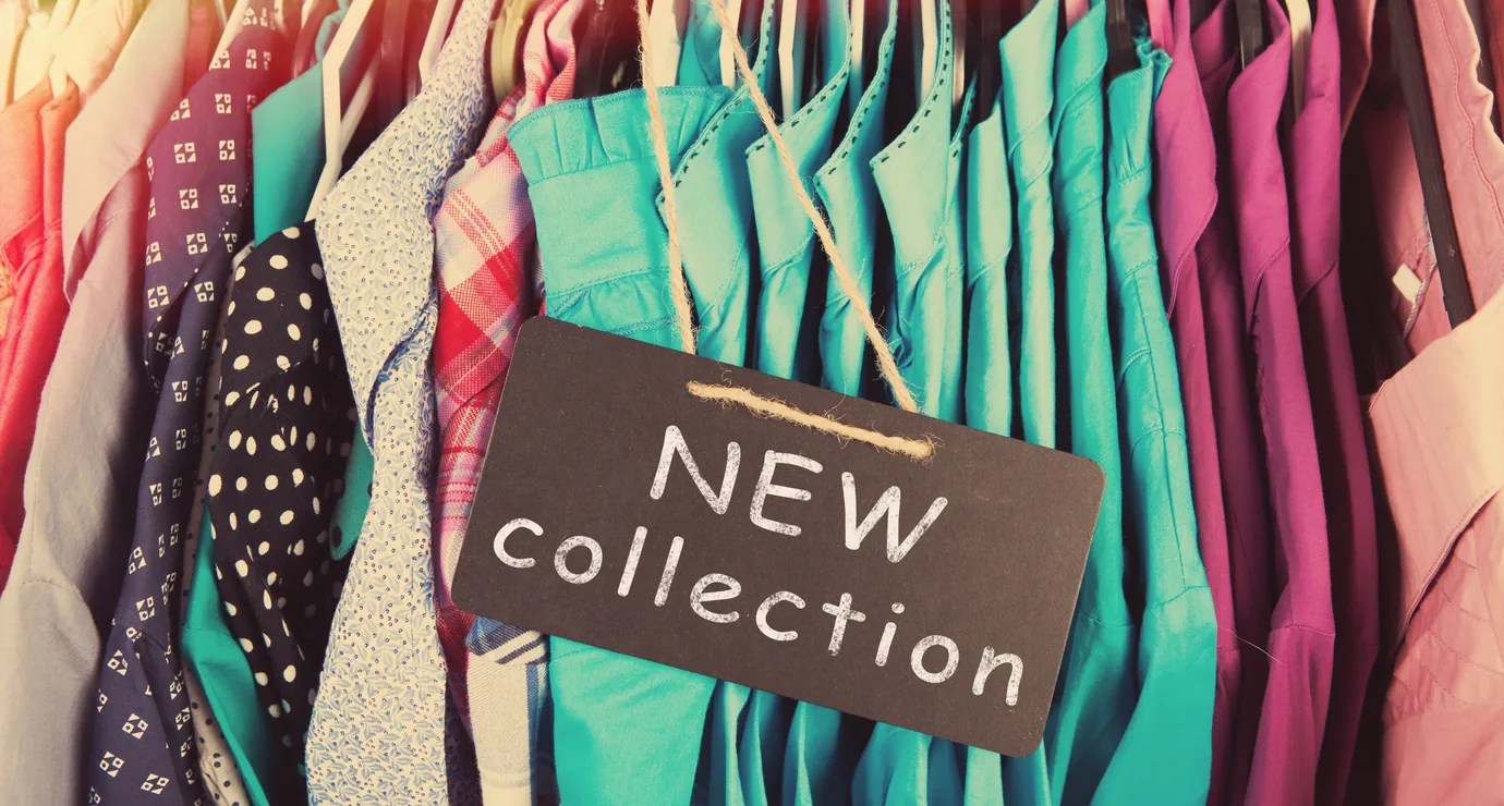Seasonal fashion collection launch on a storefront