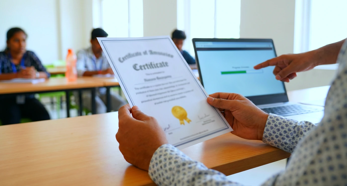 Course completion certificates