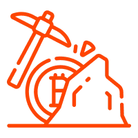 Crypto Coin Mining Icon