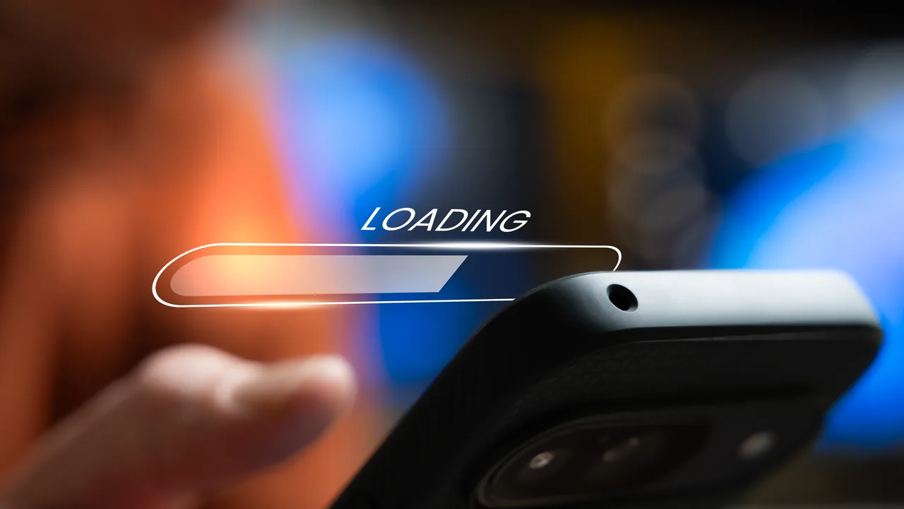 Slow storefront being tested on a phone