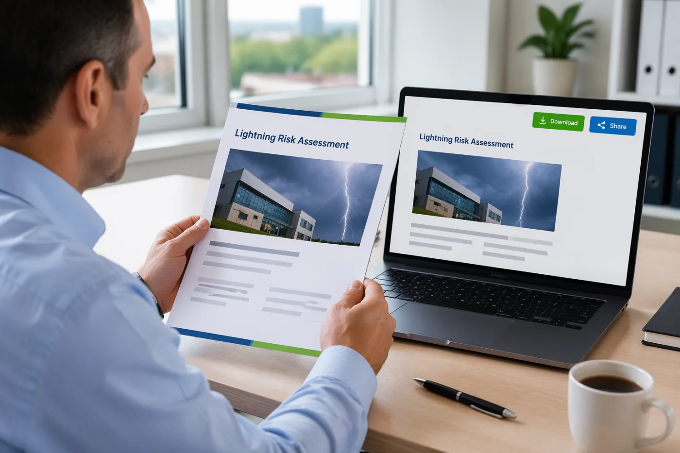 Review the result and issue the report
