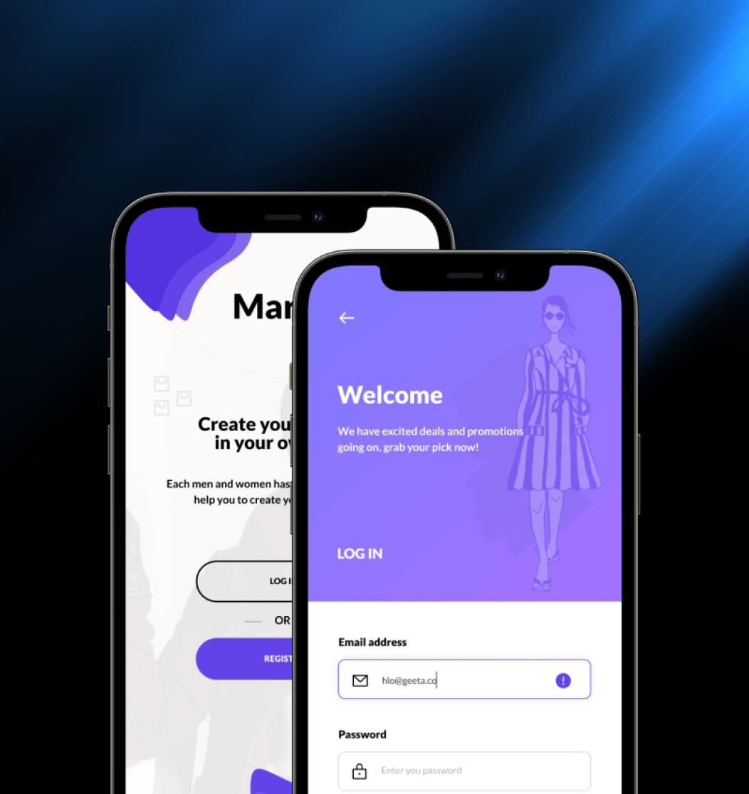 Comprehensive retail software features mockup showing mobile app interfaces, inventory management, and e-commerce platform integration