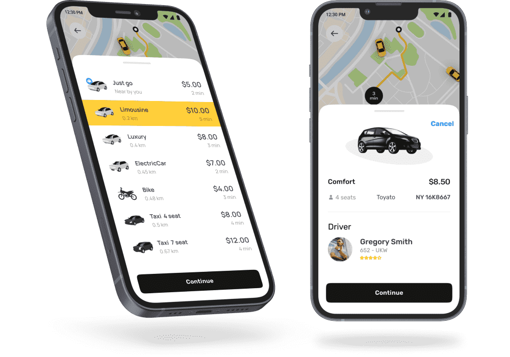 cab booking app development