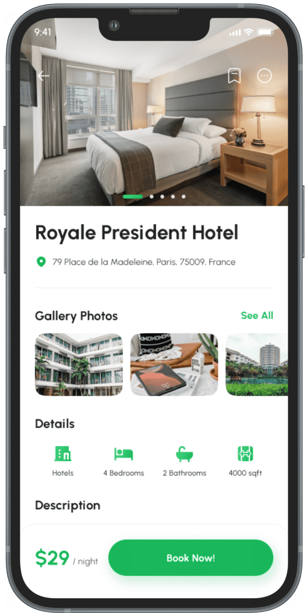 Hotel Booking Mobile App Development