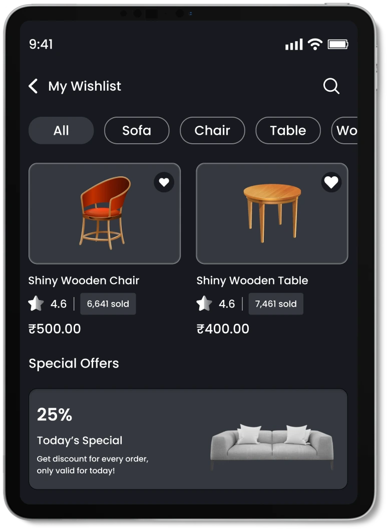 furniture-app-ipad