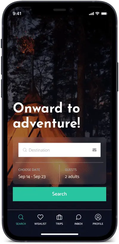 camp booking mobile app development