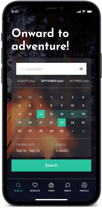 camp booking mobile app development