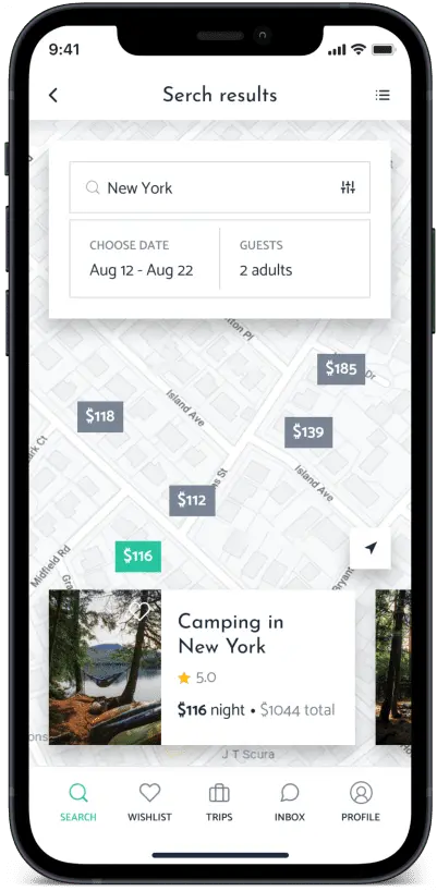 camp booking mobile app development